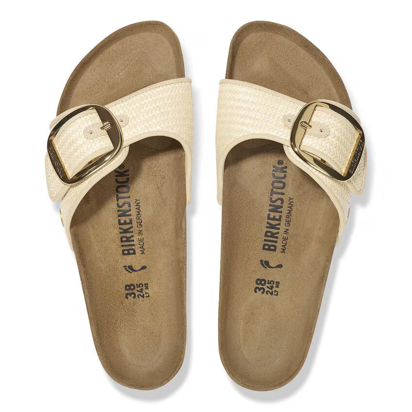 W Madrid Big Buckle Natural Textile Raffia 1029063