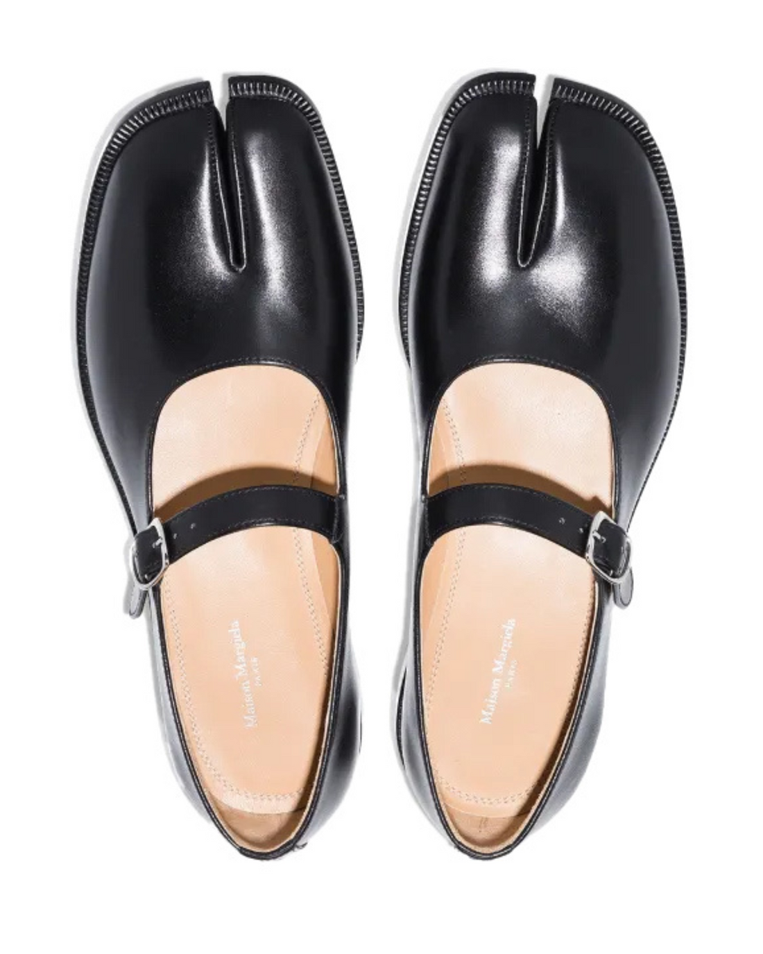 Tabi Mary Jane Black Calf Leather