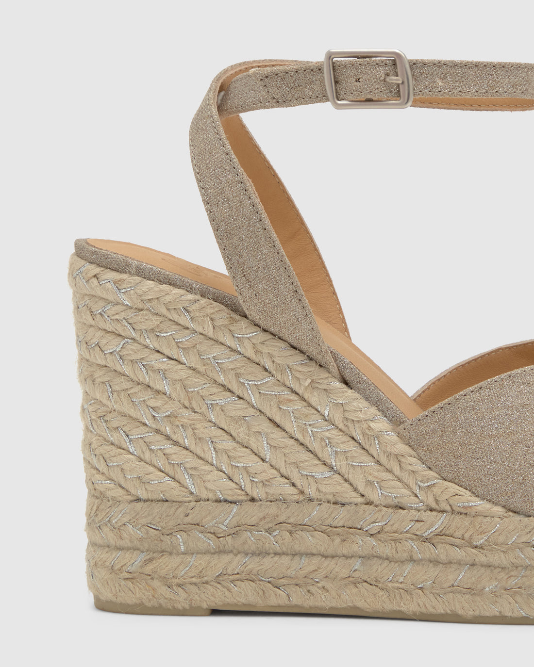 Bianca 8ED Sand Peeptoe Wedge Espadrille