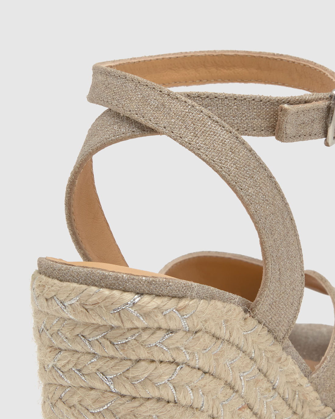 Bianca 8ED Sand Peeptoe Wedge Espadrille