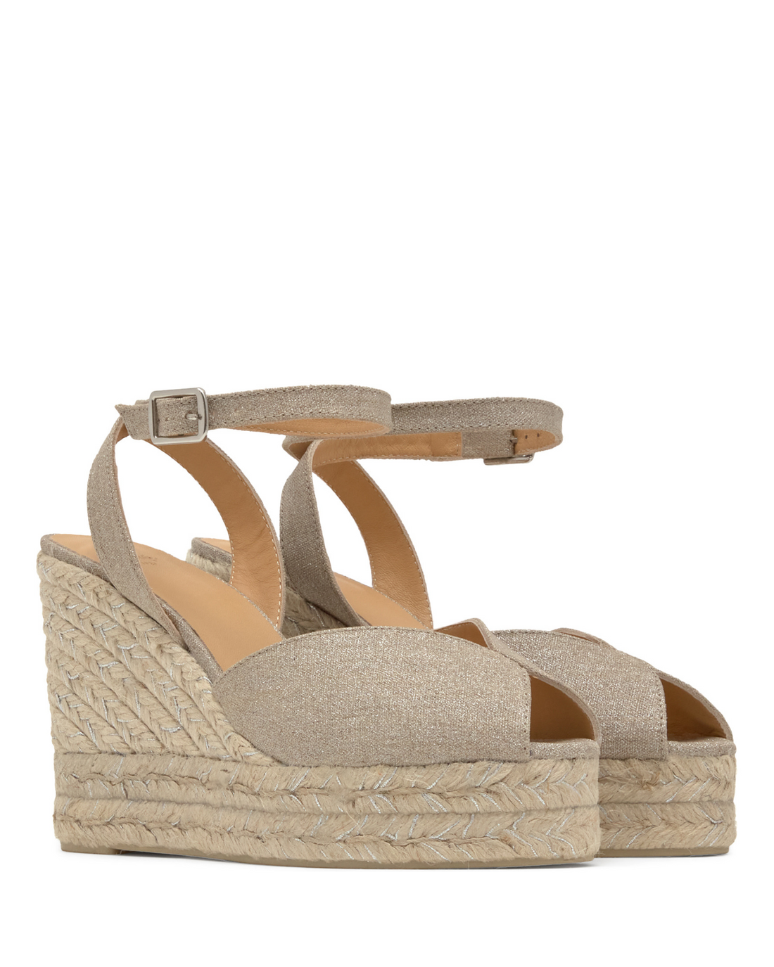 Bianca 8ED Sand Peeptoe Wedge Espadrille