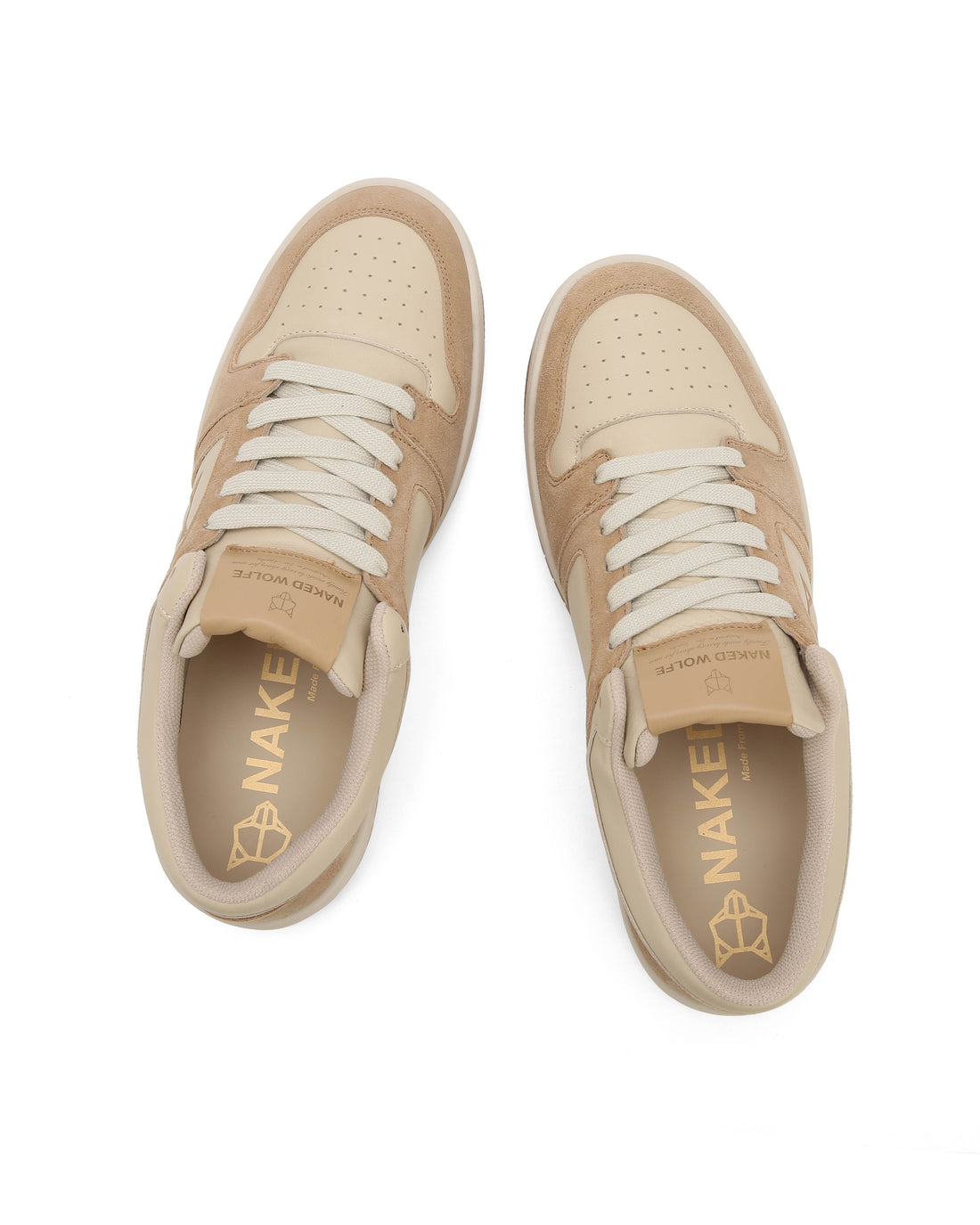 CM-01 Bone Leather / Taupe Cow Suede Combo