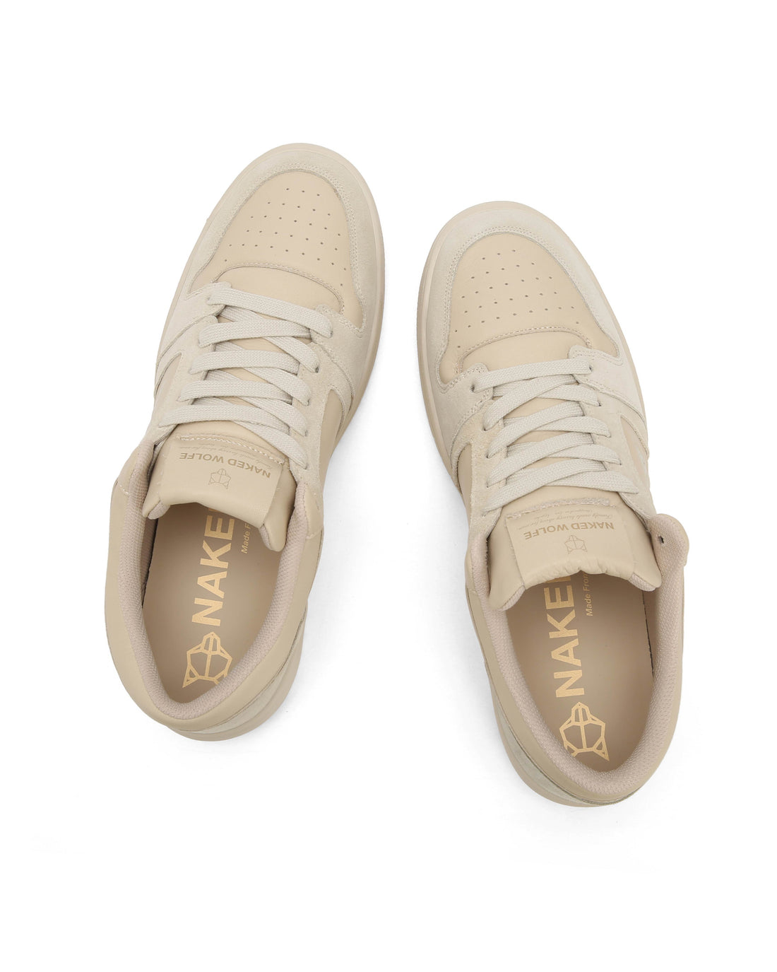 CM-01 Bone Leather / Ice Cow Suede Combo