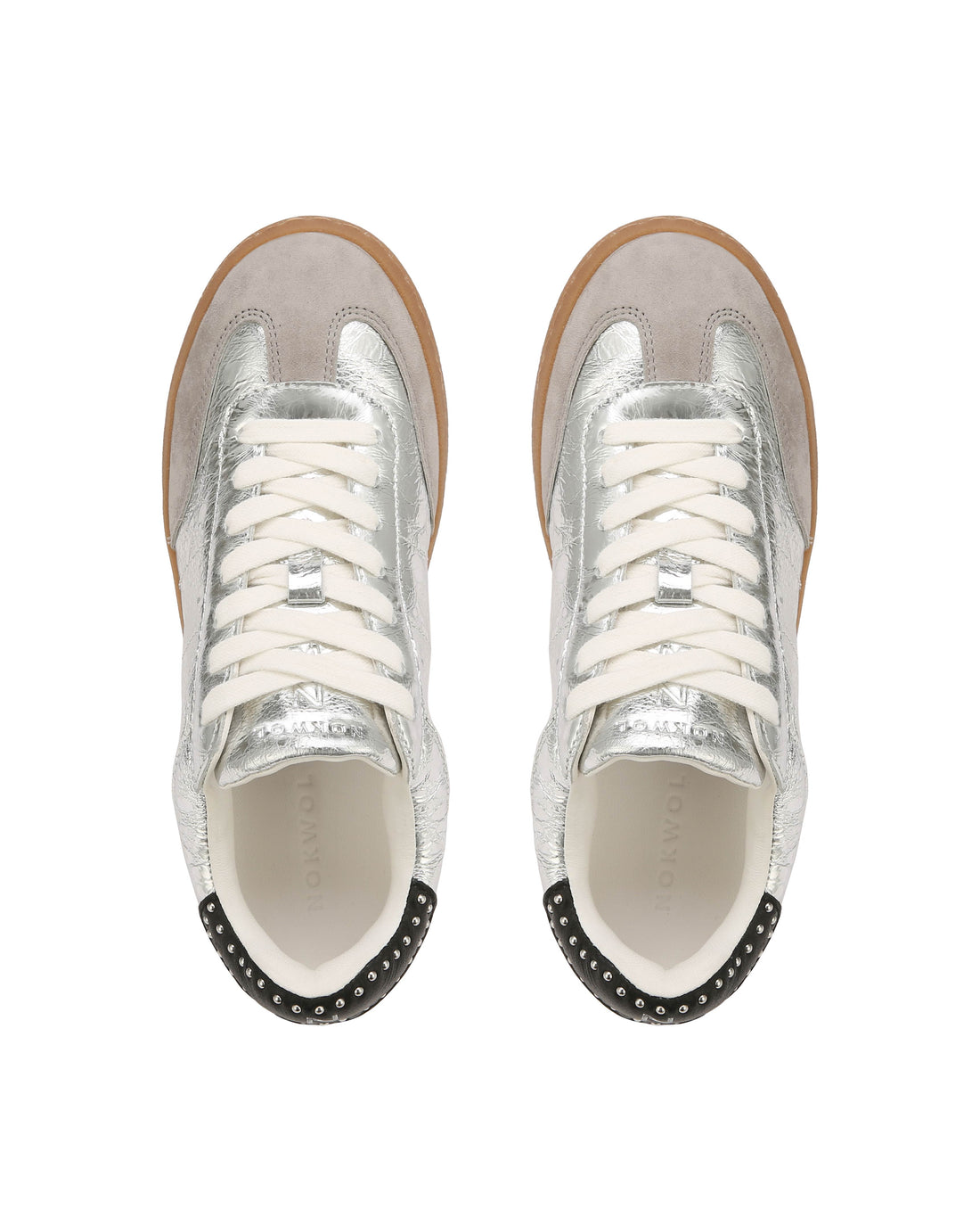 Dasha Silver Crinkle Soft Leather