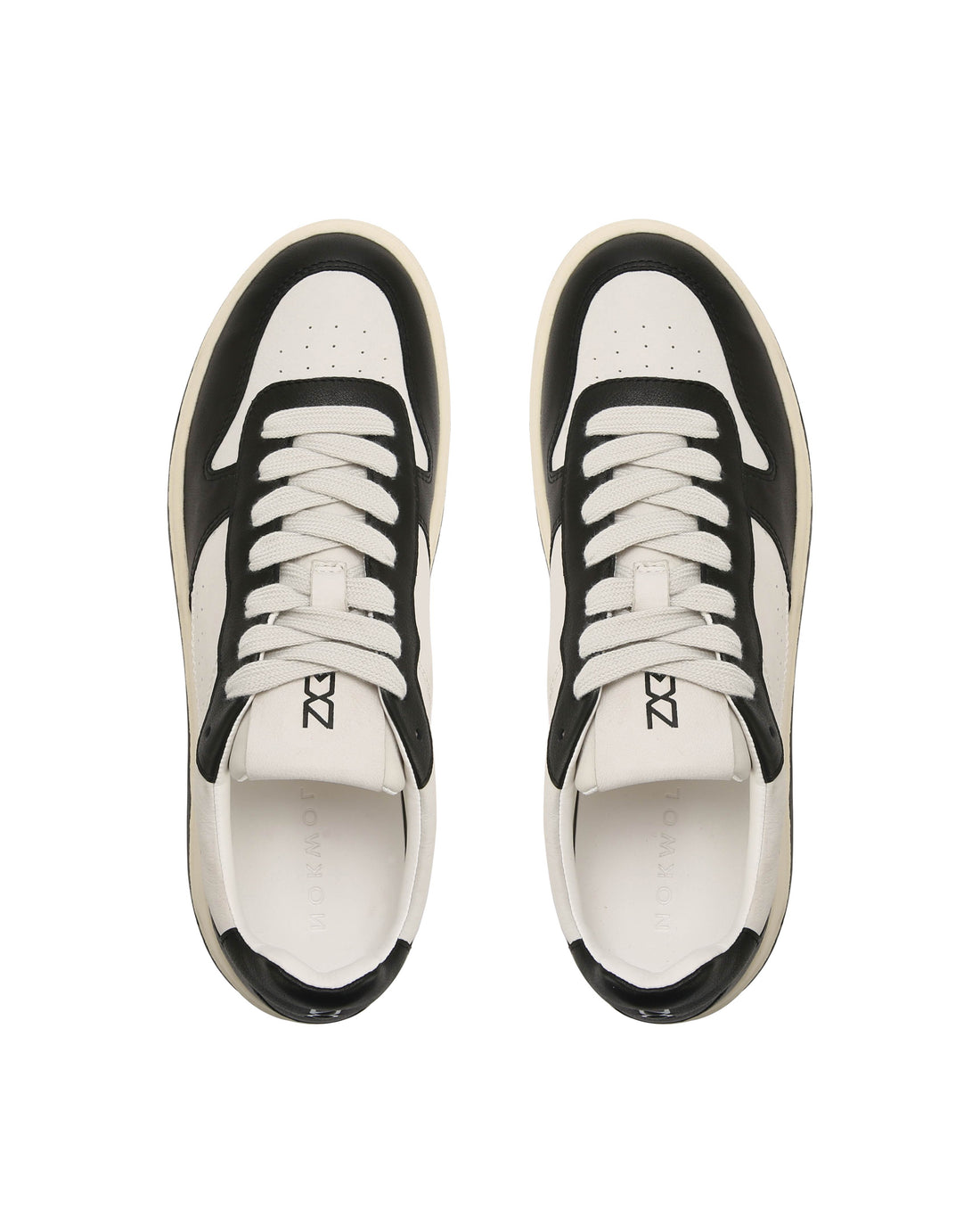 Evie Black/Off White Leather