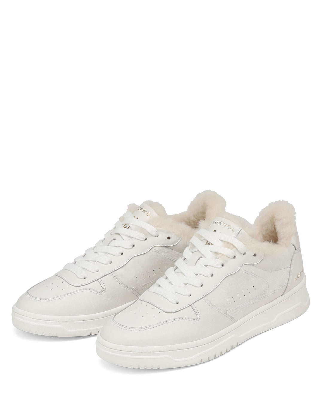 Evie-F White Leather (Shearling)