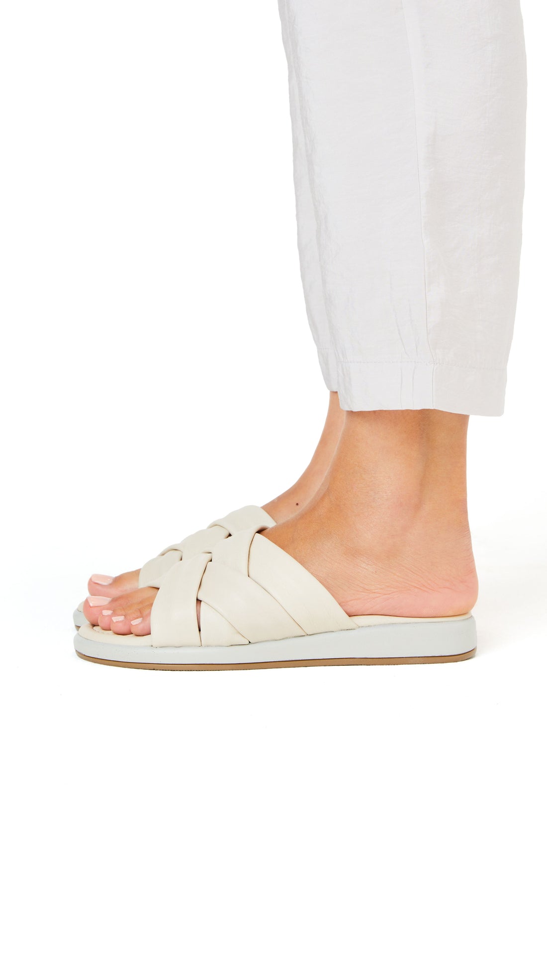 Halle Off-White Leather