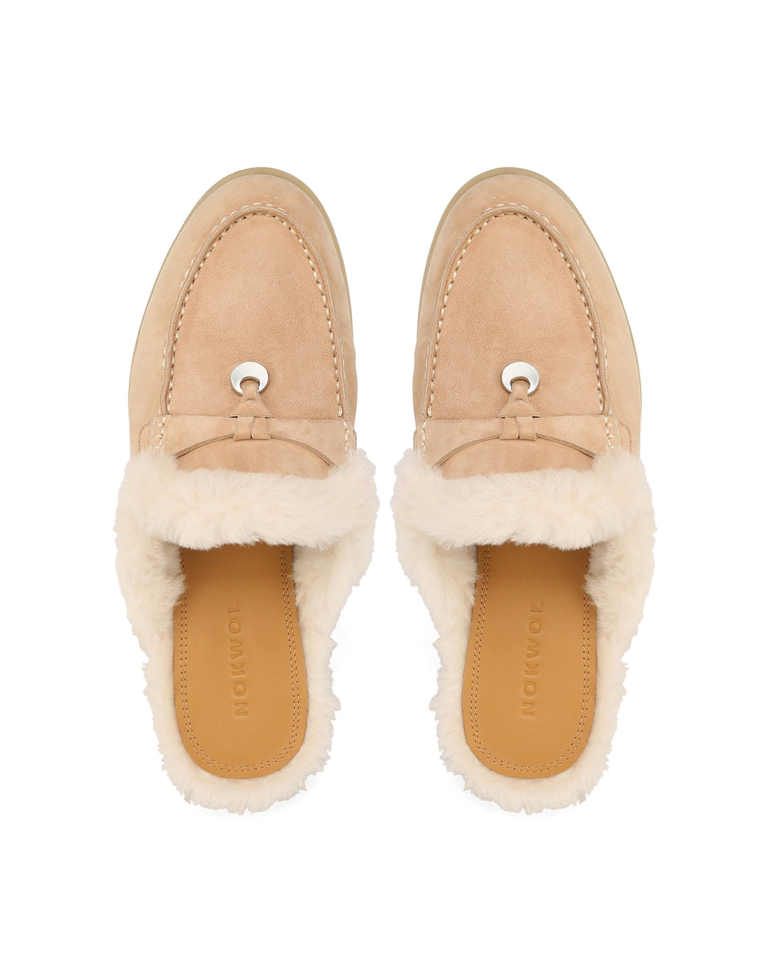 Jessie-F Beige Shearling Suede