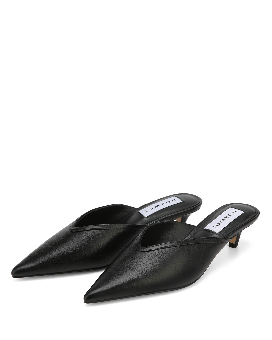 Larissa Black Crinkle Leather