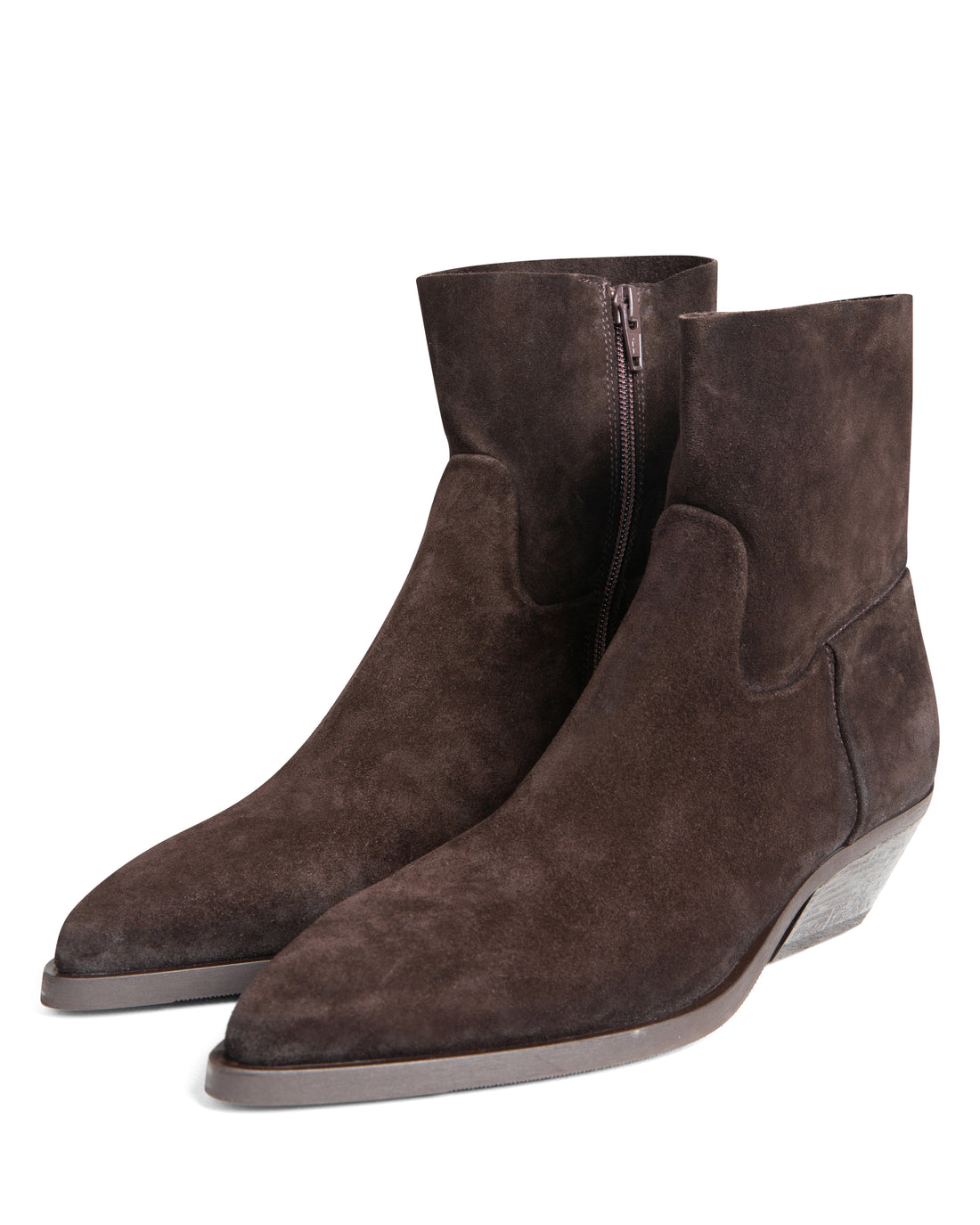 Western Ankle Boot Dark Brown Suede E4519