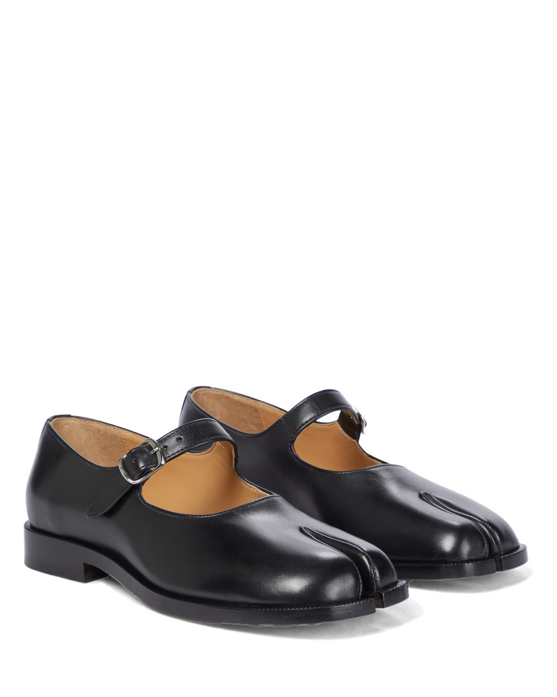 Tabi Mary Jane Black Calf Leather