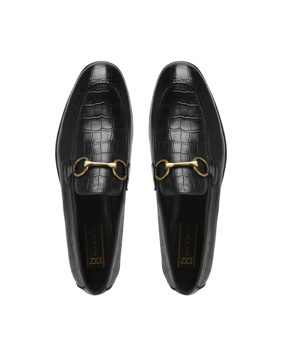 Roma Black Croc Leather