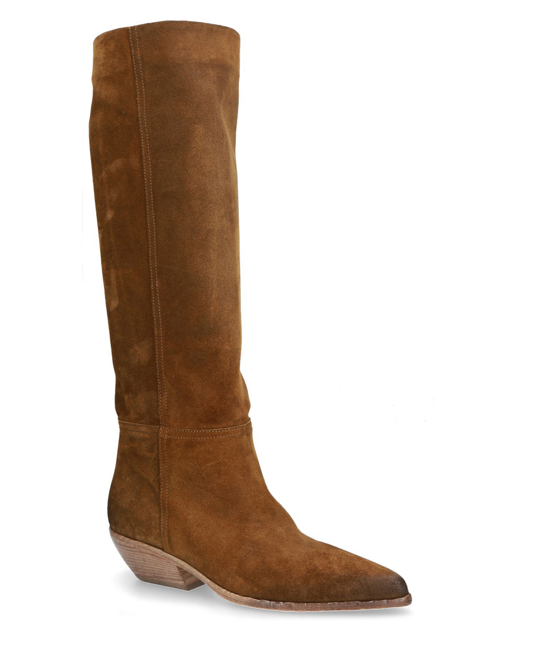 Western Knee High Boot Tan Suede E4522